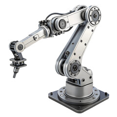 Mechanical arm isolated on white background.PNG transparent.
