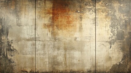 Obraz premium vintage aesthetic, vintage grunge background in muted brown and beige tones with a soft vignette fading to the center, creating a textured look