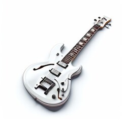 Glossy Orange Semi-Hollow Electric Guitar