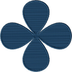 Textured Embroidery four-leaf clover Fabric Design