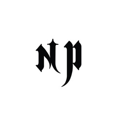 NP monogram logo design letter text name symbol monochrome logotype alphabet character simple logo