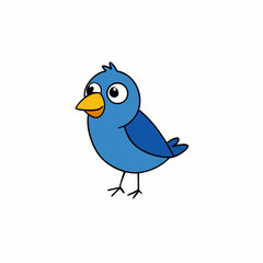  Finch cartoon vector on white background