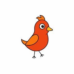  Finch cartoon vector on white background