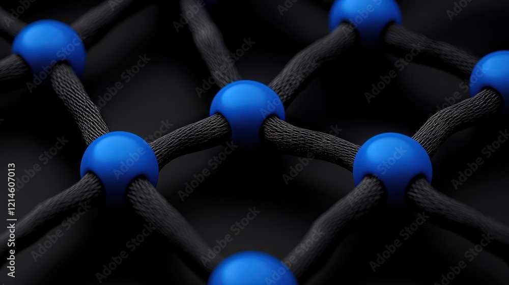 Poster interconnectedness: a mesmerizing abstract representation of connection and network, with vibrant bl