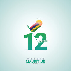 Mauritius Independence Day. Mauritius Day creative Design for social media post
