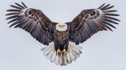 Fototapeta premium Eagle in Flight - Majestic Bird Soaring Through the Sky