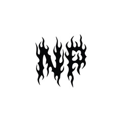 NP monogram logo design letter text name symbol monochrome logotype alphabet character simple logo