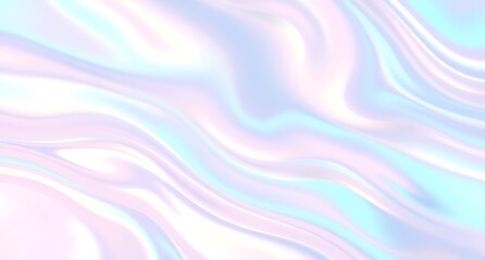 Fototapeta premium Soft Gradient Holographic Waves with Prismatic Effect