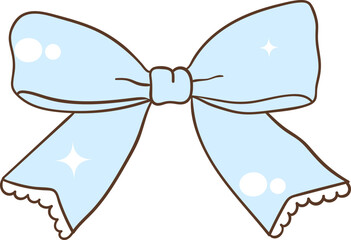 Naklejka premium Blue Ribbon Bow