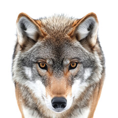 Fototapeta premium wolf looking isolated on white.