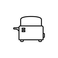 toaster icon, simple flat style, illustration, logo sign symbol pictogram template, for ui or ux isolated on white for mobile app, editable