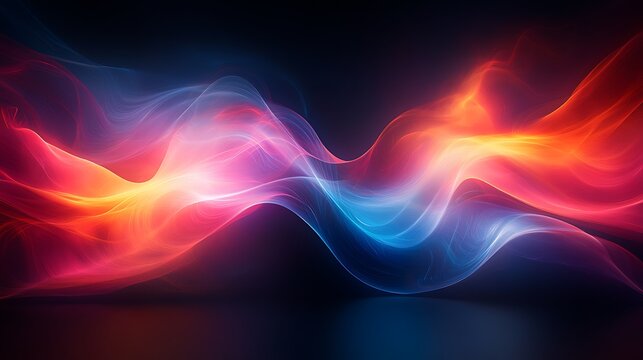 Abstract Red Blue Energy Wave Background Image