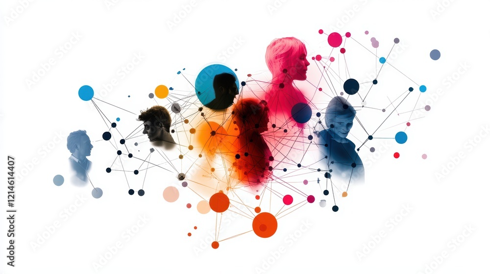Poster colorful abstract background featuring a multitude of vibrant circles in various sizes and colors