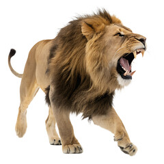 Fototapeta premium Lion in front of white background