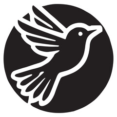 Silhouette of a bird on white background