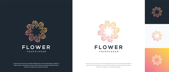 nature flower logo design template. nature flower logo design vector icon