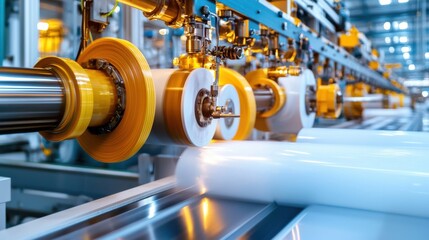 Fototapeta premium Modern Industrial Factory with Automated Machinery and Equipment for Manufacturing and Production