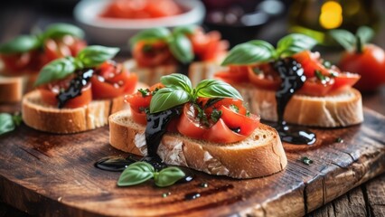 bruschetta with tomato and basil