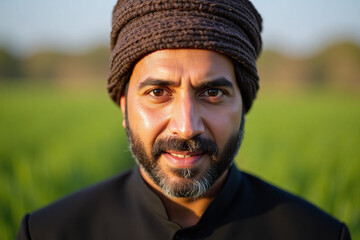 Portrait of a Traditional Pakistani Pathan Man