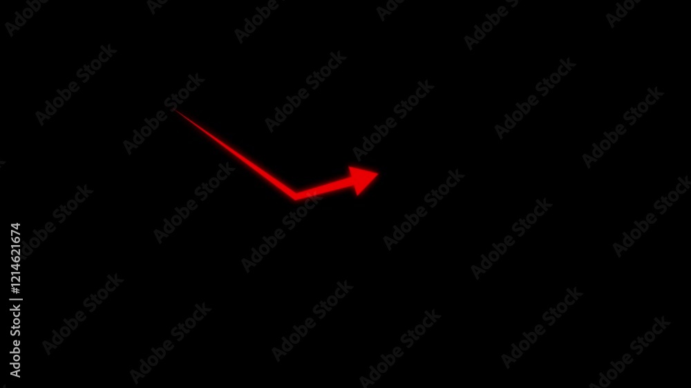 Poster abstract decreasing arrow business graph chart icon animation bar business chart concept crisis curr