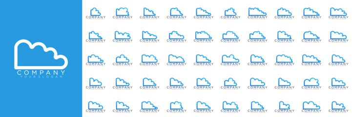 Cloud logo design vector icon template