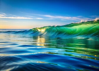 Serene Summer Ocean: Abstract Blue and Green Wave Texture