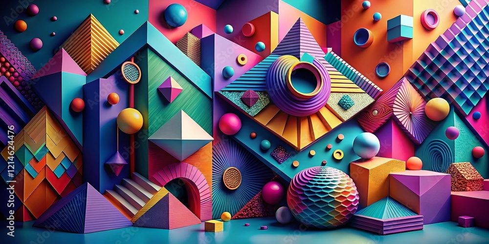 Poster abstract geometric background with copy space for design layouts - unusual textures and shapes
