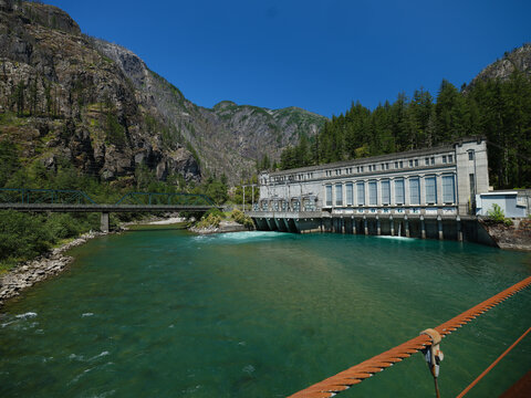 The Gorge Powerhouse and Dam on Ladder Creek in Newhalem Washington state