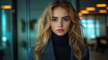 Stunning Blonde Woman Portrait Professional Photography