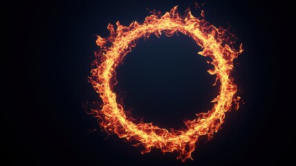 Dynamic fiery circle gradient effect isolated on standard background graphic design concept