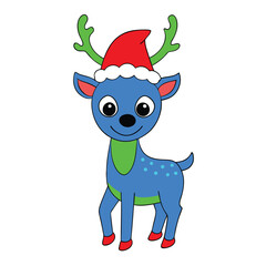 santa hat with deer