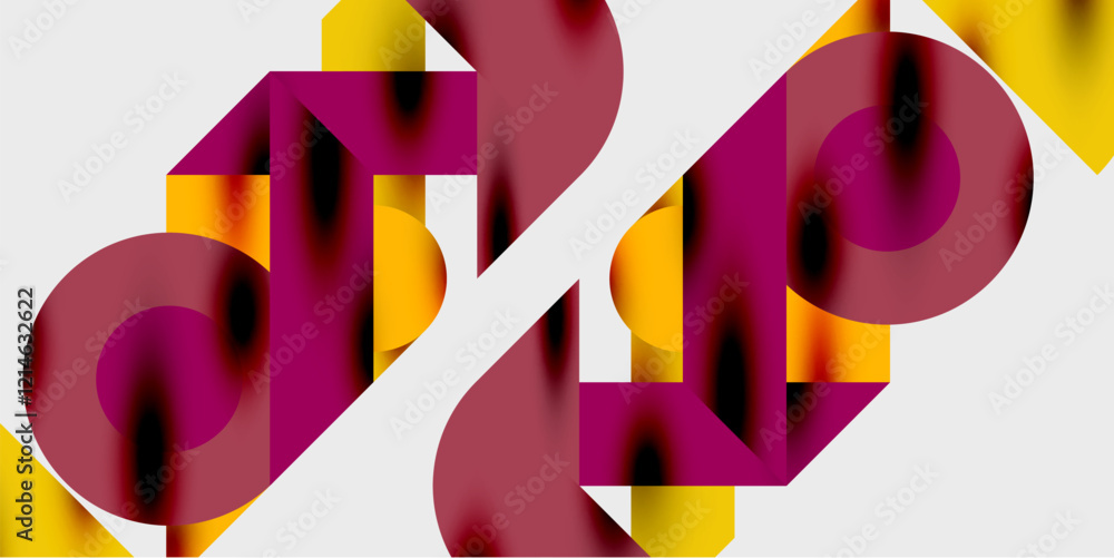 Poster vibrant abstract background circles with smooth gradients, creating a dynamic and modern design. ide