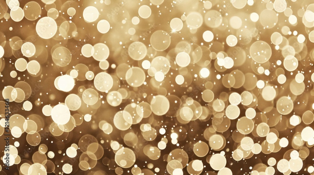 Poster abstract golden bokeh background with soft light spots creating a festive atmosphere