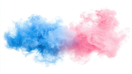Fototapeta premium Dreamy Soft Blue and Pink Watercolor Gradient Abstract Background Design