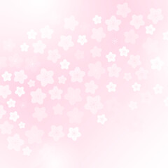 春のイメージ。桜が満開のベクターイラスト背景素材。