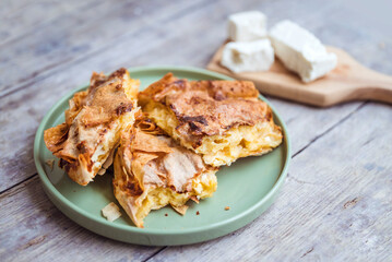 Home made  Cheese Phyllo Pastry Pie 