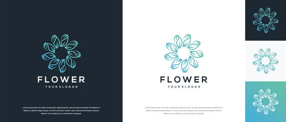 nature flower logo design template. nature flower logo design vector icon