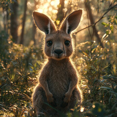 Fototapeta premium A close-up view of a kangaroo