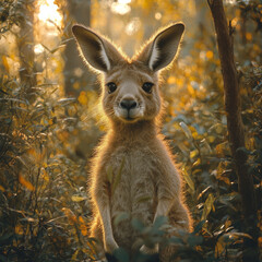 A close-up view of a kangaroo