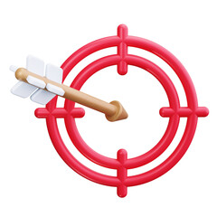 Arrow Hit Target 3d render icons