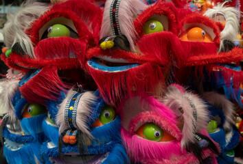 Lion Dance Toys for sale ahead of Lunar New Year.