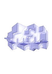 Fototapeta premium Abstract blue background with cubes.