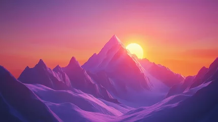 Fototapete Rund beautiful landscape view at sunset © Niks Ads