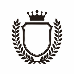 Elegant Royal Shield and Crown Vector Design.