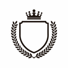 Obraz premium Elegant Royal Shield and Crown Vector Design.
