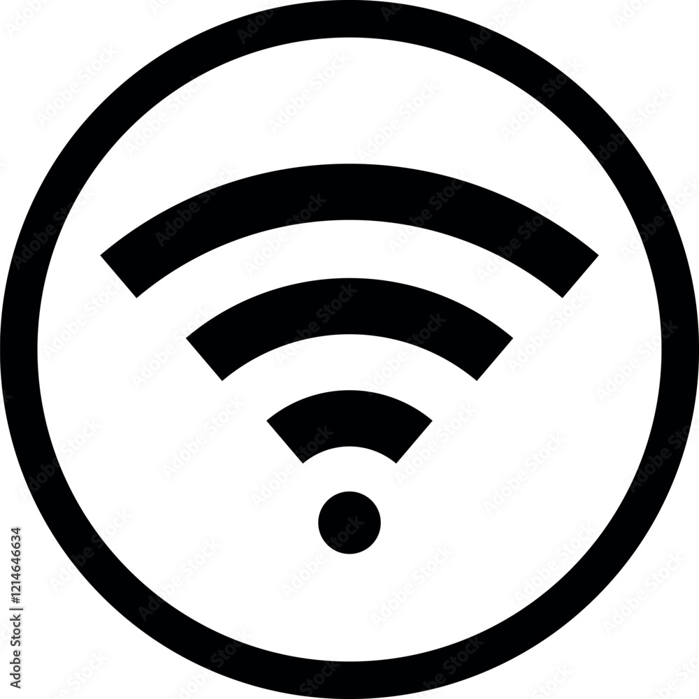 Poster wireless and wifi icon signal symbol for internet access, internet connection
