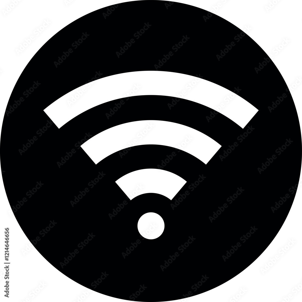 Poster wireless and wifi icon signal symbol for internet access, internet connection