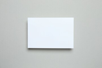 White paper card on gray background