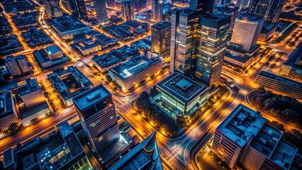 Sleek Dark Hues: Elegant Brush Stroke Aerial Drone Photography