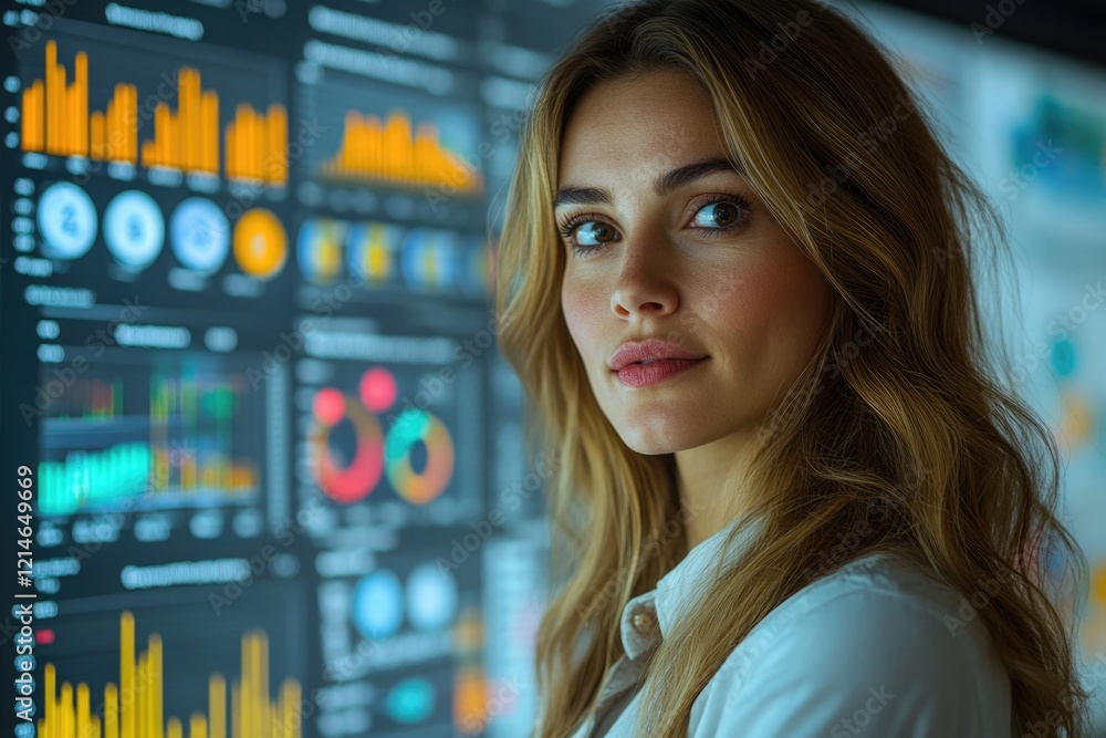 Poster a person sitting in front of a computer monitor, possibly working or browsing